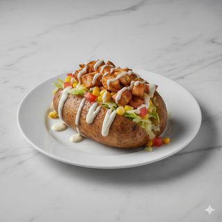 Patata asada de pollo