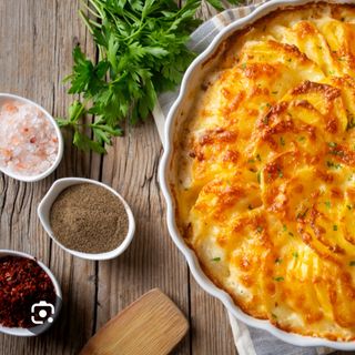 Plato gratinado de ternera