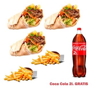 3 durum 2 patata y cocacola 1 litro