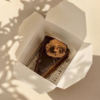 Porción de tarta de chocolate