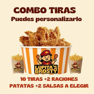 COMBO DE TIRAS BAÑADAS EN PARMESANO