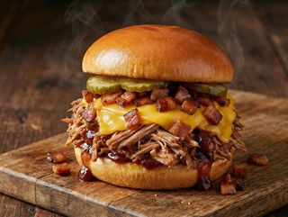 BURGER TROPIC THUNDER (PULLED PORK)
