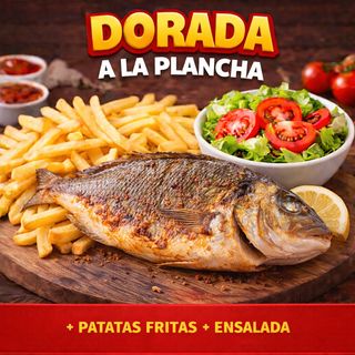 DORADA A LA PLANCHA CON PATATAS