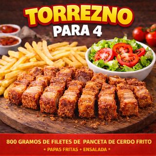 TORREZNO PARA 4 CON PATATAS