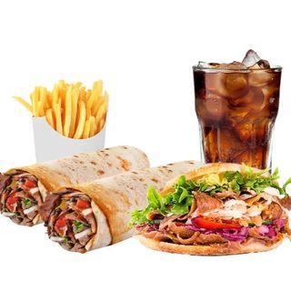 2 PITA+1DURUM+PATATAS FRITAS+COCA COLA 1.5L