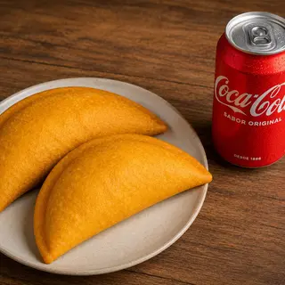 2 empanadas de queso latino + 1 cocacola