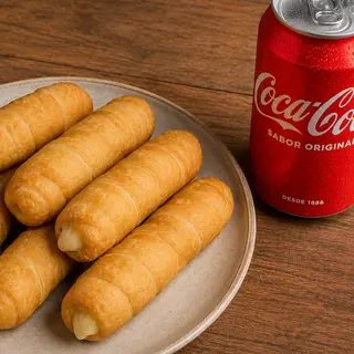 5 tequeños Venezolanos + 1 refresco (especificar)