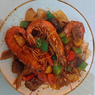 83 Langostinoa con salsa soja