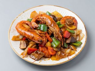 83 Langostinoa con salsa soja