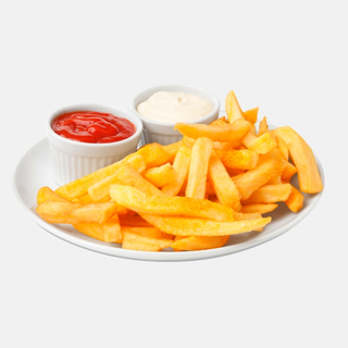 Ración de patatas fritas.