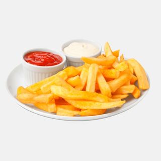 Ración de patatas fritas.