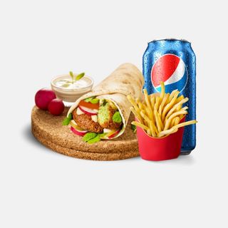 Menú Falafel simple.