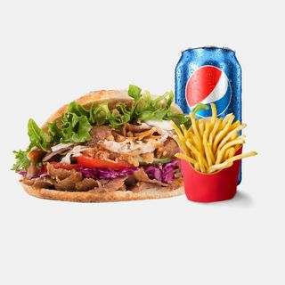 Menú Kebab Gemüse.