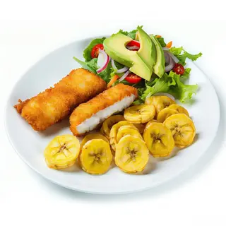 Pescado Apanado+patacones