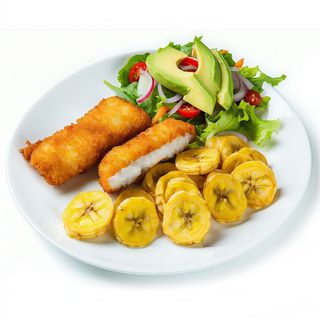 Pescado Apanado+patacones