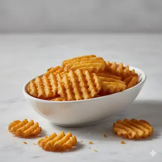 Papas fritas estilo waffle