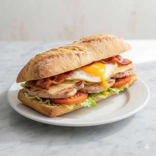 Bocadillo de lomo completo