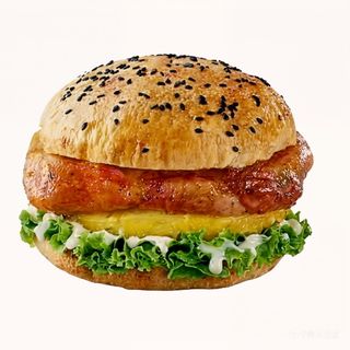 Hamburguesa de piña asada