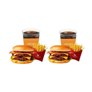 2 Menús Hamburguesa de doble ternera