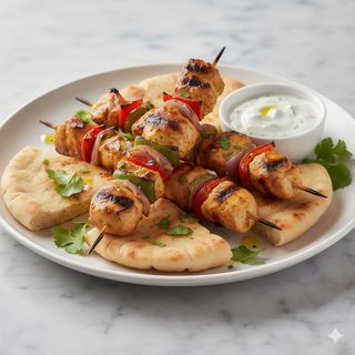 Menú sándwich de pinchos de pollo