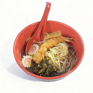 Shoyu ramen con ebi tempura