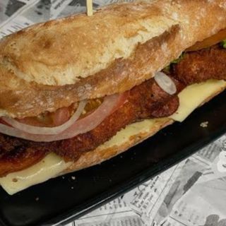 Bocadillo de pechuga empanada vegetal