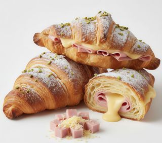 Croissants De Jamón York Y Queso .