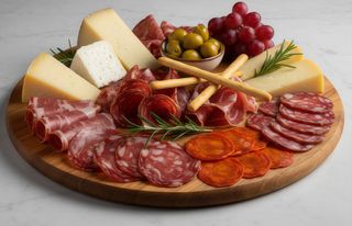 Tapa De Surtido De Embutidos Y Quesos