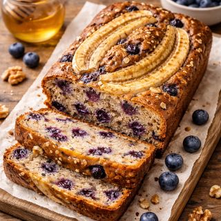 Vegan Blueberry Banana Bread