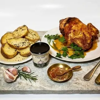 Lote Pollo a l’Ast (Pollo asado) con All i Oli Casa Mas (135 g.)