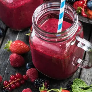 Batidos de frutos rojos