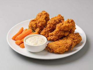 Alitas de pollo fritas