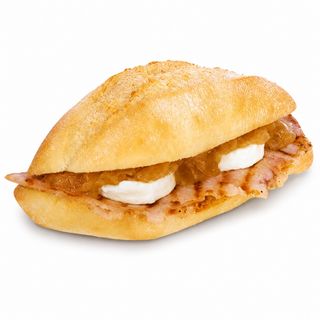 Montadito Lomo, Cebolla Caramelizada y Queso Cabra