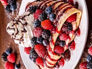 Crepe de frutos del bosque