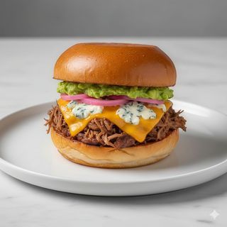 Burger pulled beef