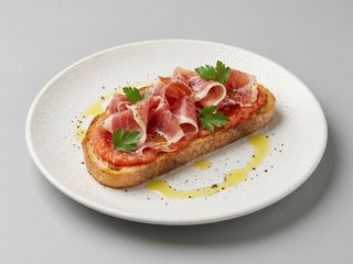 Tostada Jamón Serrano, Tomate y Aceite