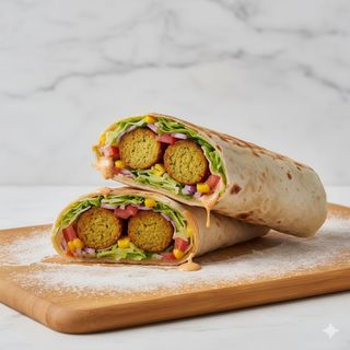 Pan rollo de falafel