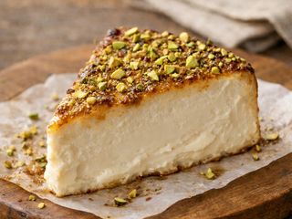 tarta de queso con pistachio