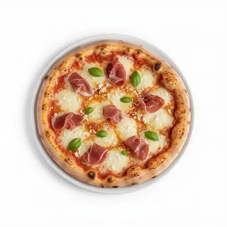 Pizza de ibérica y cabra (33 cm.)
