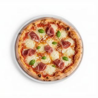 Pizza de ibérica y cabra (33 cm.)