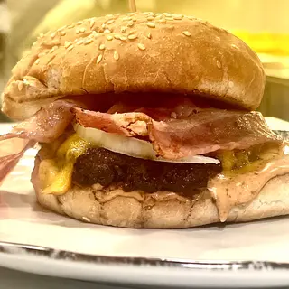 Smoked house bacon cheese Burger