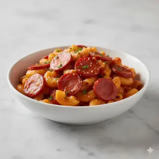 Pasta con chorizo