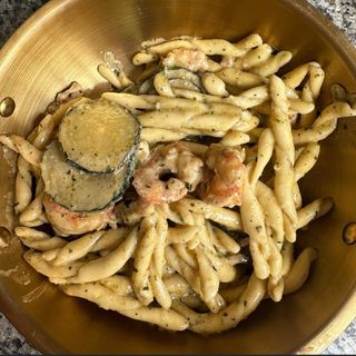 Fusilli con gambas