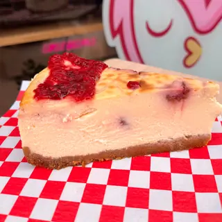 Tarta de Queso Clasica con Frambuesa