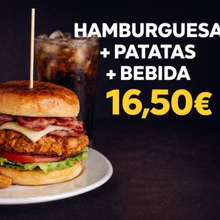 Combo hamburguesa + patatas + bebida