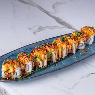 Uramaki de Salmón Flambeado (8.Ud)