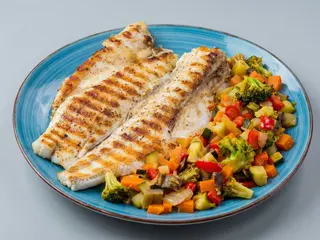 lubina con verduras