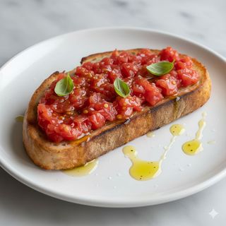 Tostada tomate y aceite de oliva