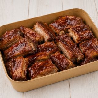 Costillas a parrilla en salsa barbacoa
