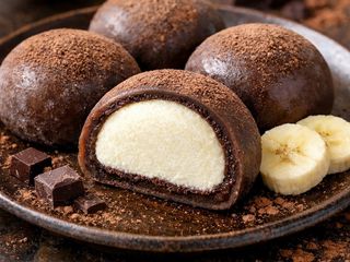 Mochi Japonés de Chocolate y Plátano